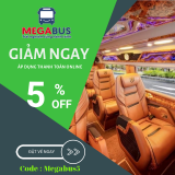 [Mã giảm giá Megabus] Giảm ngay 5% trên tổng hóa đơn khi đặt vé xe trực tuyến